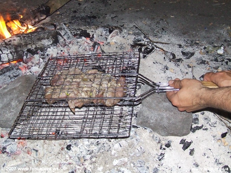 Мясо на костре