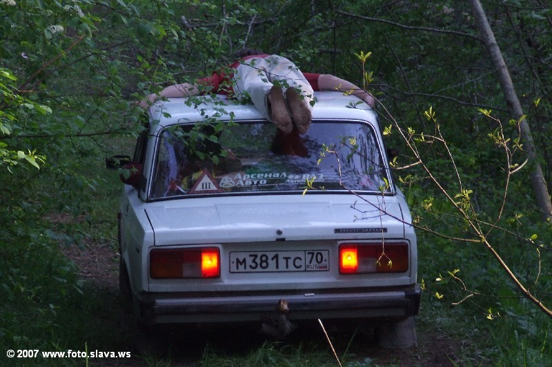 Санта на крыше